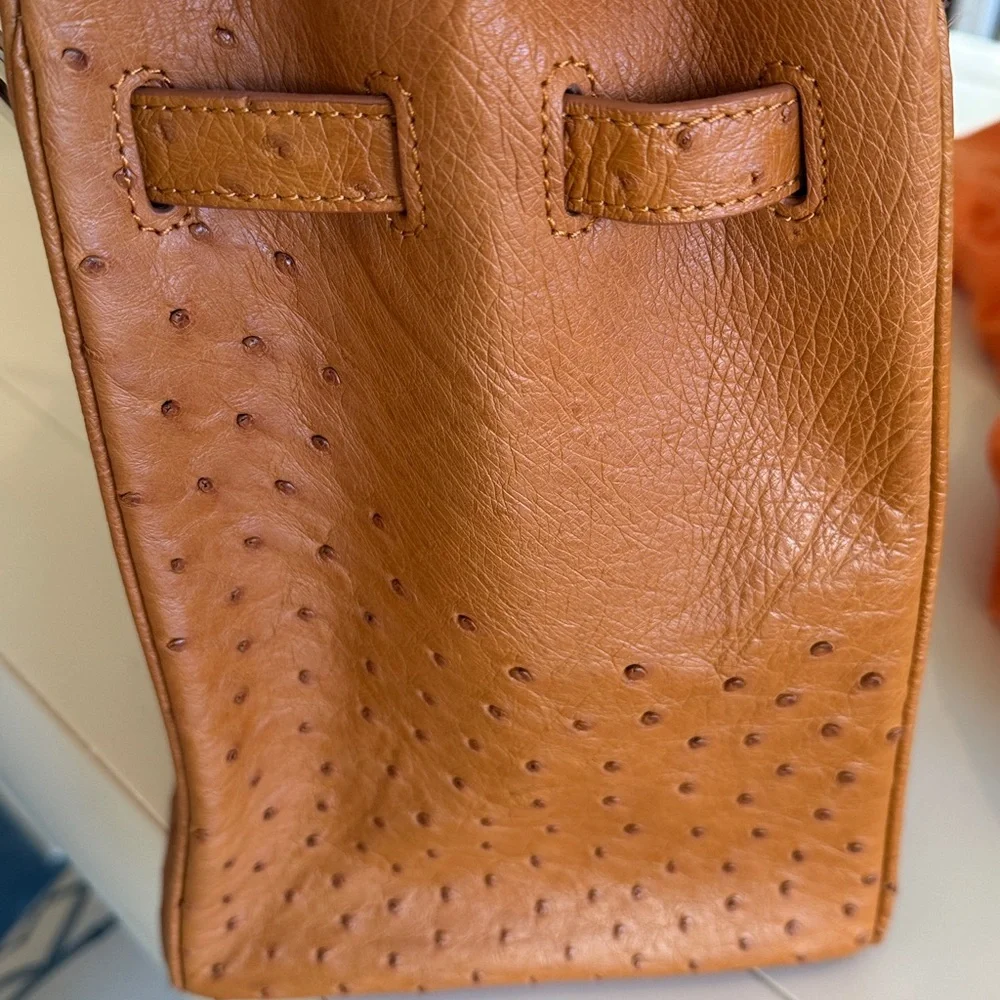 Custom Made Ostrich ‘Luxury Birkin’ 35 style bag - Picture 15 of 17